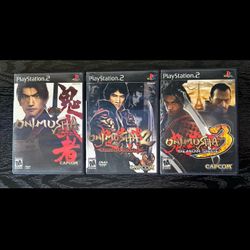 Onimusha Trilogy – PlayStation 2 (PS2) – Black Label – CIB & Mint – Games 1, 2, 3