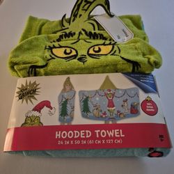 Grinch Hooded Bath Towel
