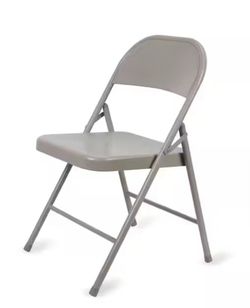 100 metal folding chairs – five dollars each