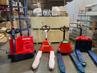Brand mew warehouse equipment full electric pallet jacks forklift pallet truck and pallet stackers