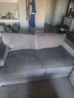 Gray Fabric Two-Seat Sofa
