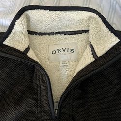 Brown Fleece Orvis Sweater 