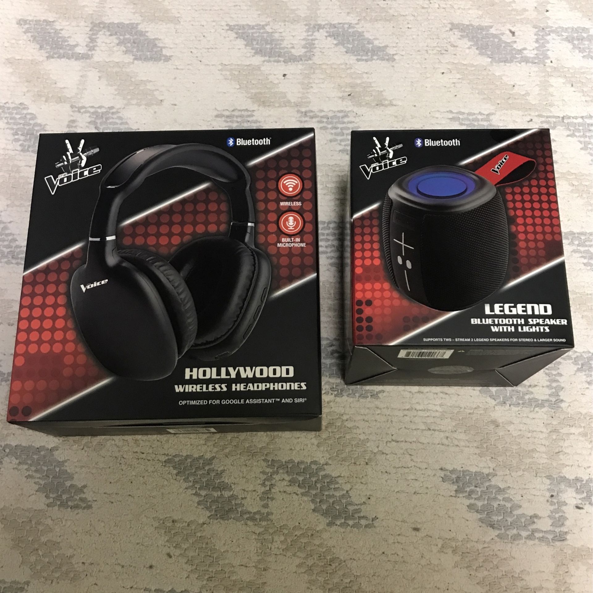 Wireless Headphones & Blue Tooth Speaker From The Voice