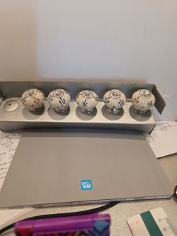 Ceramic Knobs Set of 5 Hand-Painted Blue & White Floral Ceramic Knobs