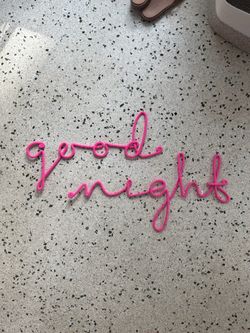 “Good Night” Wire Sculpture Wall Art