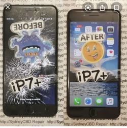 Iphone 7+ and 8 + plus screen and Lcd replacement $40 we are a store