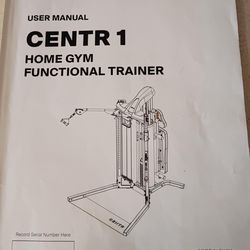 Black CENTR 1 Home Gym Functional Trainer (Cable Machine)