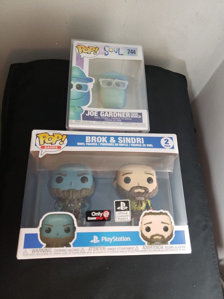 Joe Gardner, Brok And Sindri Funko Pops