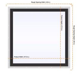JELD-WEN  48 in. x 48 in. V-4500 Series Black  4PCS / 36 in. x 48 in. V-4500 Series Black   2PCS /36 in. x 36 in. V-4500 Series Black  (TOTAL 8 PCS)