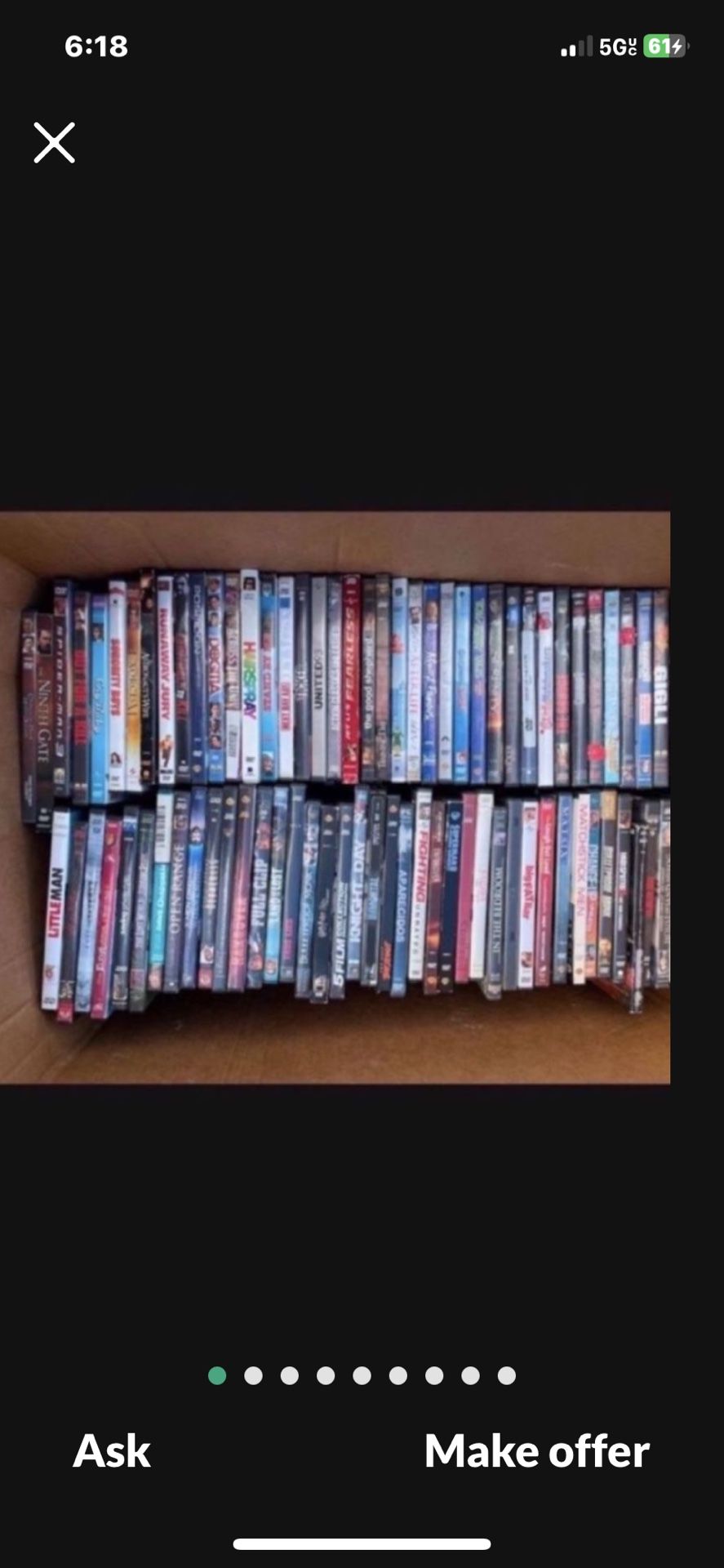 selling my DVD Movies 615  + DVD Movies For $250 Cash Firm 
