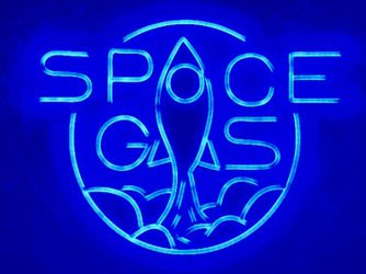 “SPACE GAS” LED SIGN