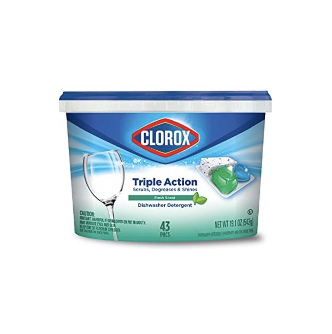 Clorox Triple Action Dishwasher Detergent 43 Ct