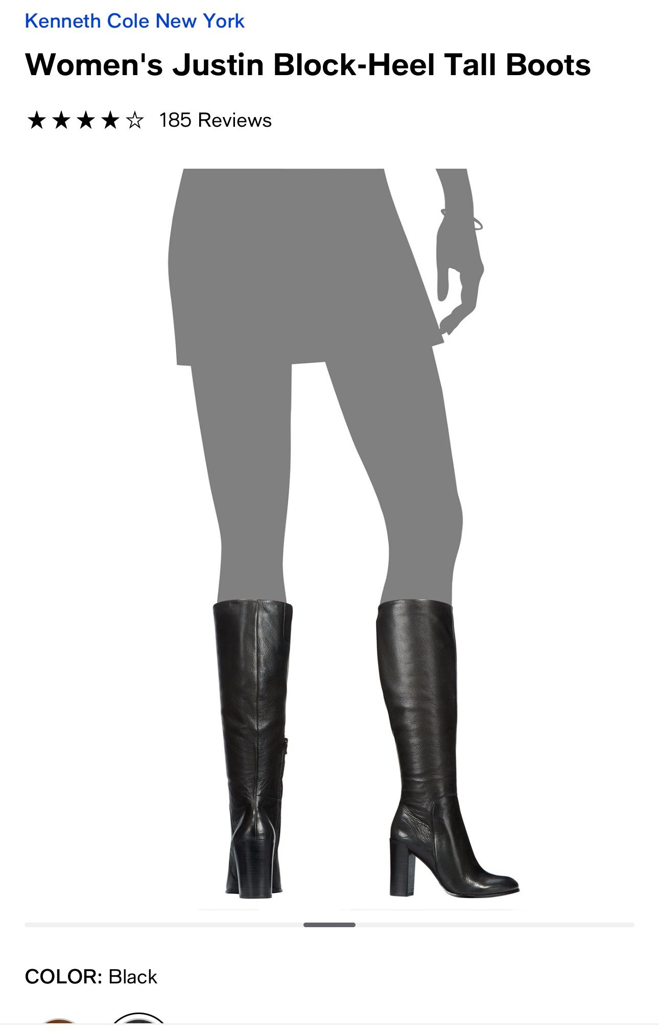 Kenneth Cole New York's Justin Black Leather Boots