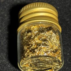 💥💥💥5ml Glass Bottles Filled Full of Gold Flakes!💥💥💥