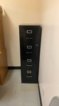 Black file cabinet