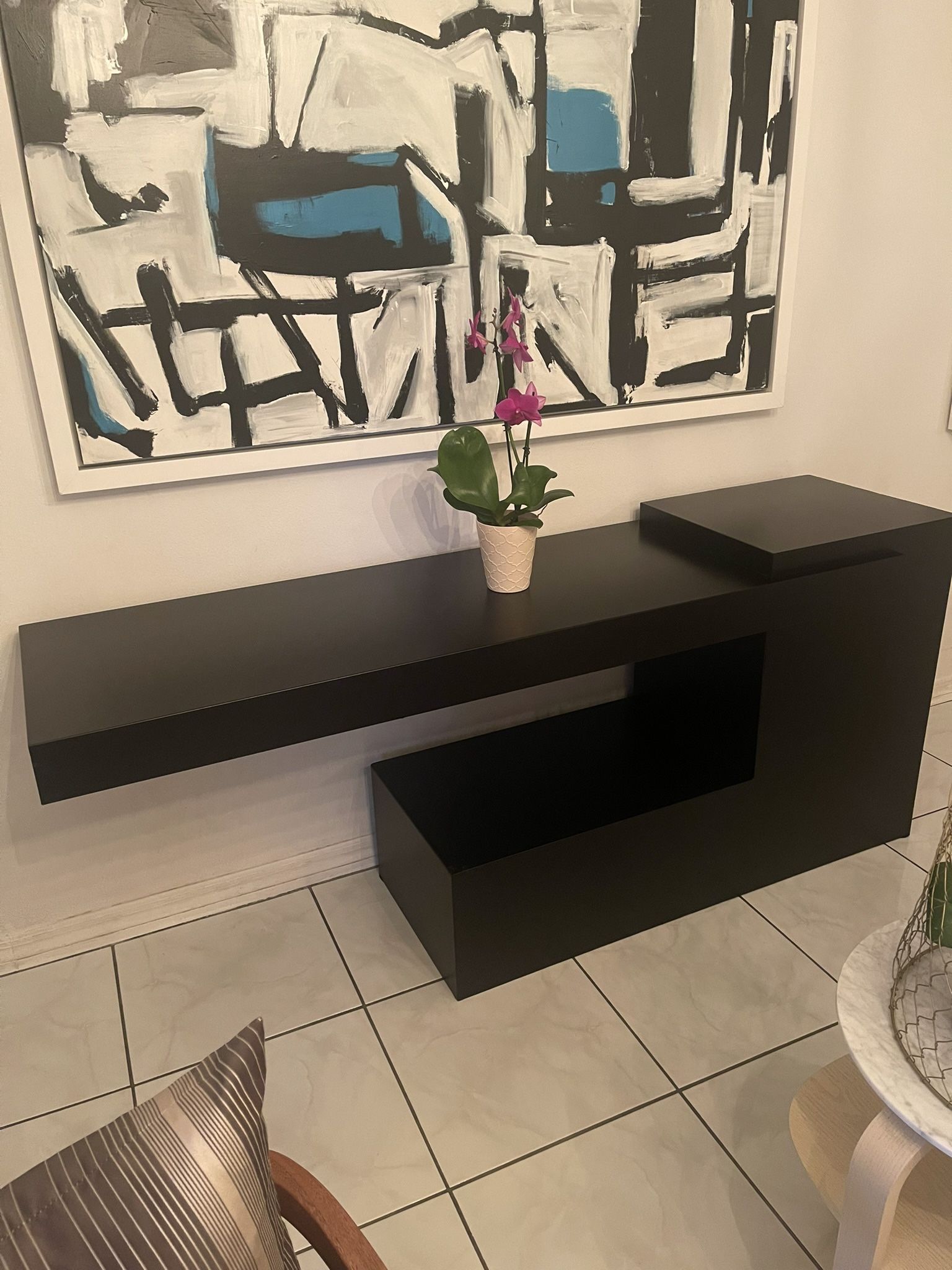 Console Table 73” x19.5”x32” In Excellent Condition. Very Heavy Duty $450
