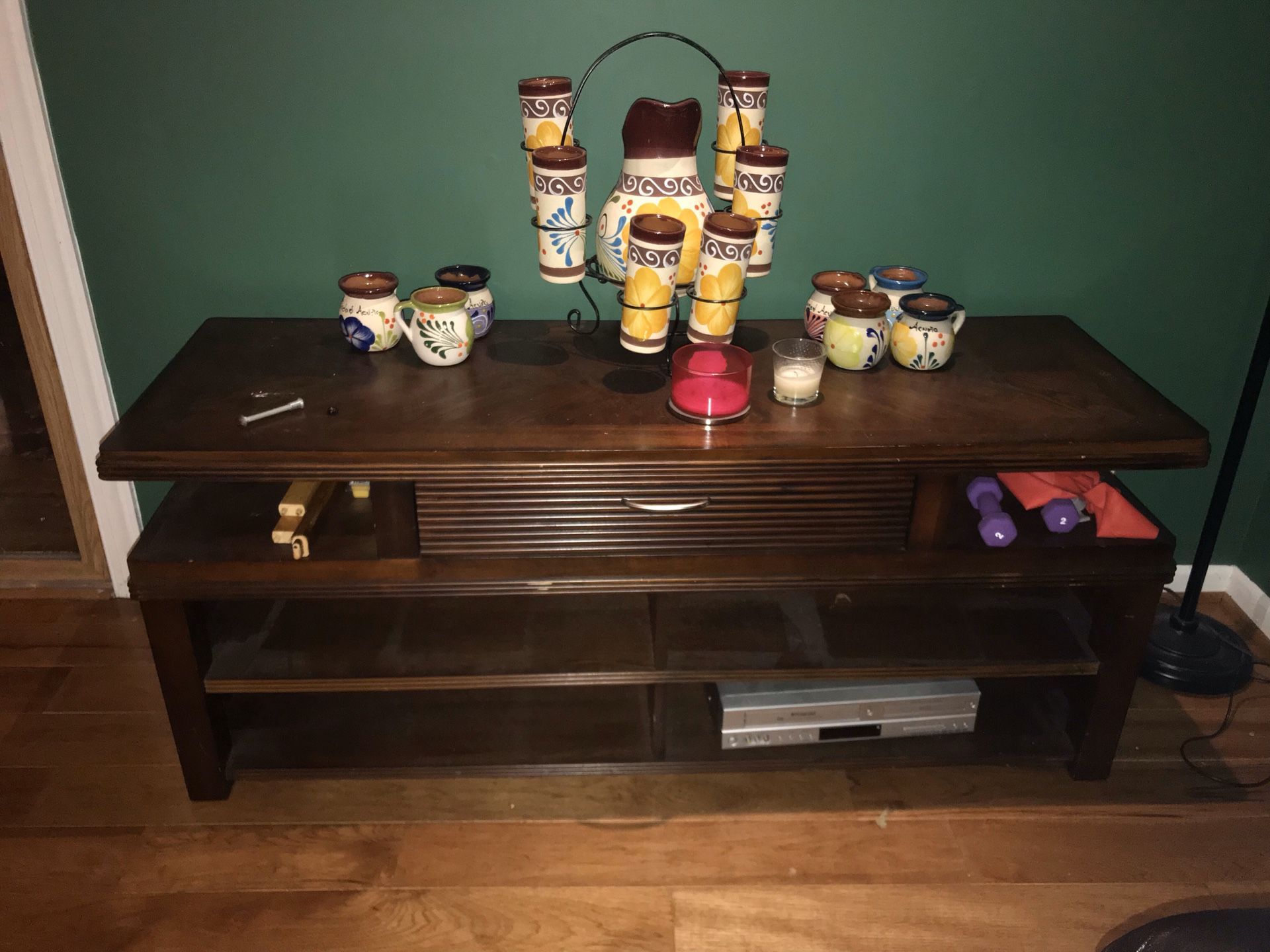 TV Table with 3 shelves and drawer