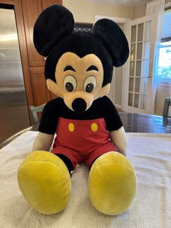 Vintage Disney Parks Large Mickey Mouse Plush Tall-wear as seen