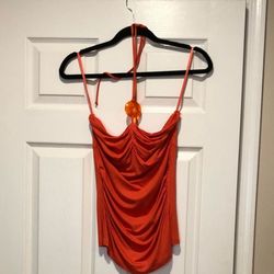 Arden B 90s Y2K Women’s Orange Halter Top