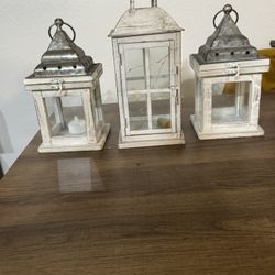 White Wooden Lanterns