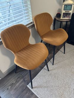 Set of 2 Modern Upholstered Accent Chairs