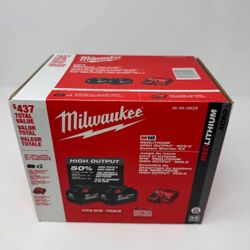 Milwaukee M18 48-59-1862s XC6.0 Ah 2X HIGH OUTPUT Batteries Charger Starter Kit