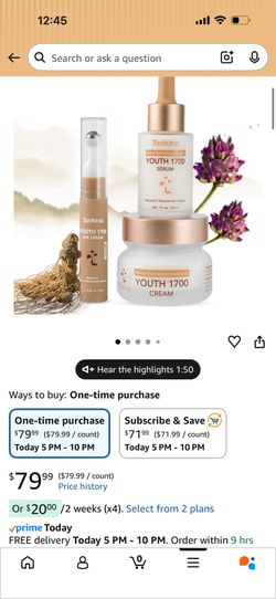 Youth 1700 Essential Trio Set, Vietnamese Ginseng Anti-Aging Skin Care Kit with Serum, Eye Cream & Moisturizer for Wrinkle Care & Firm, Radiant Skin,