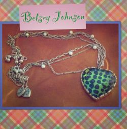 Betsey Johnson Leopard Heart necklace