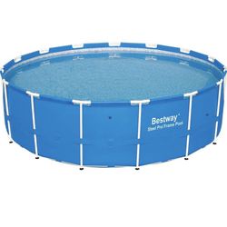 12 Ft Pool Complete Dusty From Been In Storage A Year But It Has Everything To Set Up 