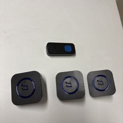 Wireless Doorbell With 3 Plug In Chime Boxes
