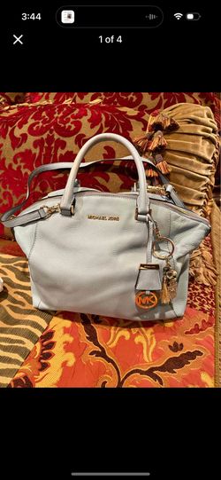 Michael Kor's blue leather handbag