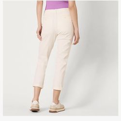 Amazon Essentials Women's High-Rise Regular-Fit Ankle-Length Tapered-Leg eggshell white color 1pc