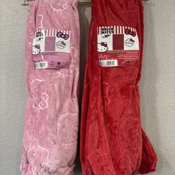 Hello Kitty Blanket Pink And Red 