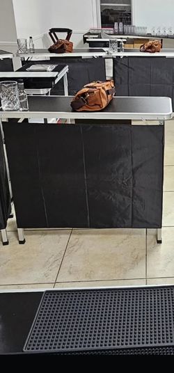 9 Bartending  kit with all the tools, and 11 portable folding tables.
