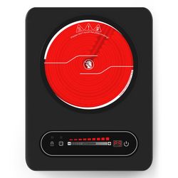 VBGK Single Burner Electric Cooktop,110V 1800W Electric Stove Top With LED Touch Control,10 Power Levels, 4 HTimer, Safety Lock,Single Burner Cooktop 