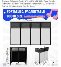 Portable DJ Facade Booth