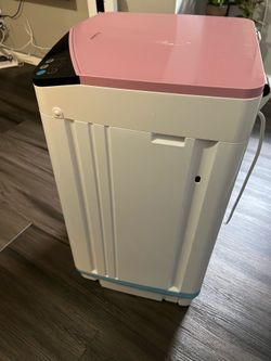 Costway Full-Automatic 7.7lbs Washing Machine with Built-in Barrel Light, Safety and Energy-Saving Design for small space, home, dorms, camping, RVs, 