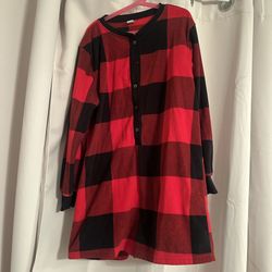Old navy one piece red plaid romper shorts sleepwear 