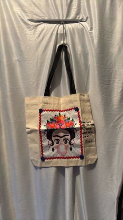 Frida Kahlo shopping Tote bag with poem