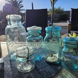 Vintage Ball Canning Jars (5Jars)