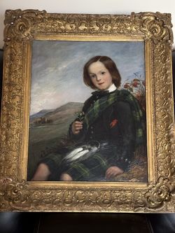 Scottish Boy Painting, 19th Century