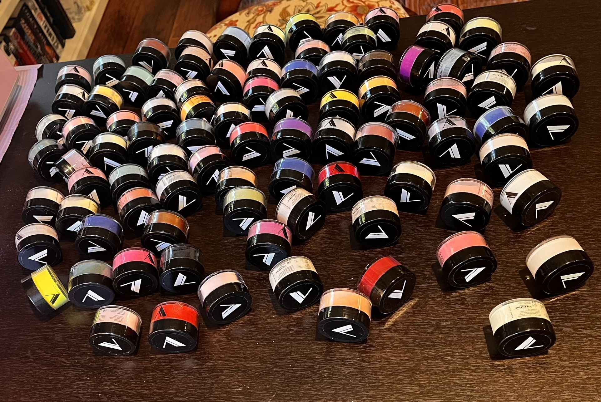 90 V Beauty Pure Colored Acrylic Collection – Huge Lot! (Neon, Glitters and more) Nail Supplies