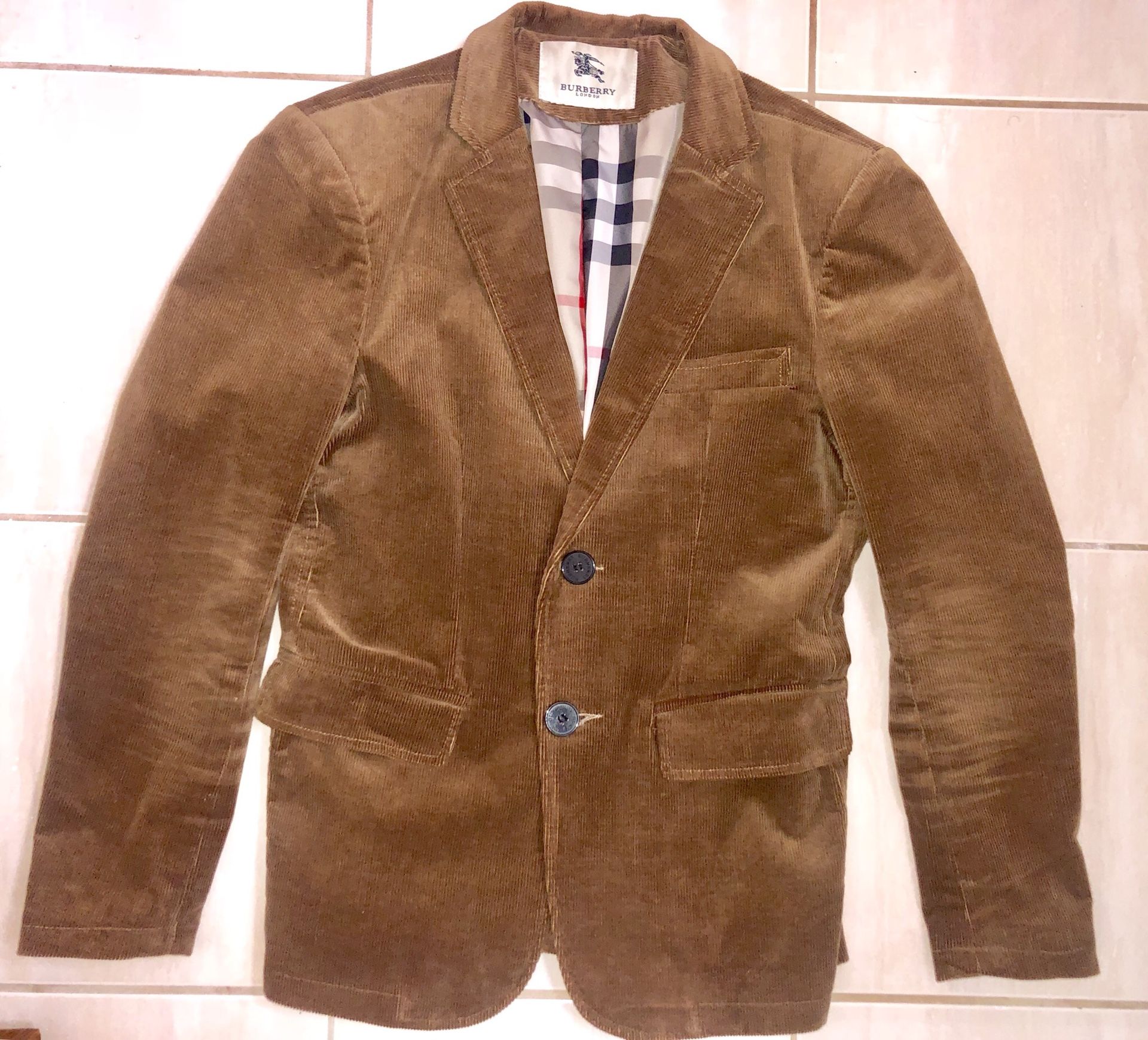 2018 Burberry Men’s Brown Corduroy Blazer Size 40