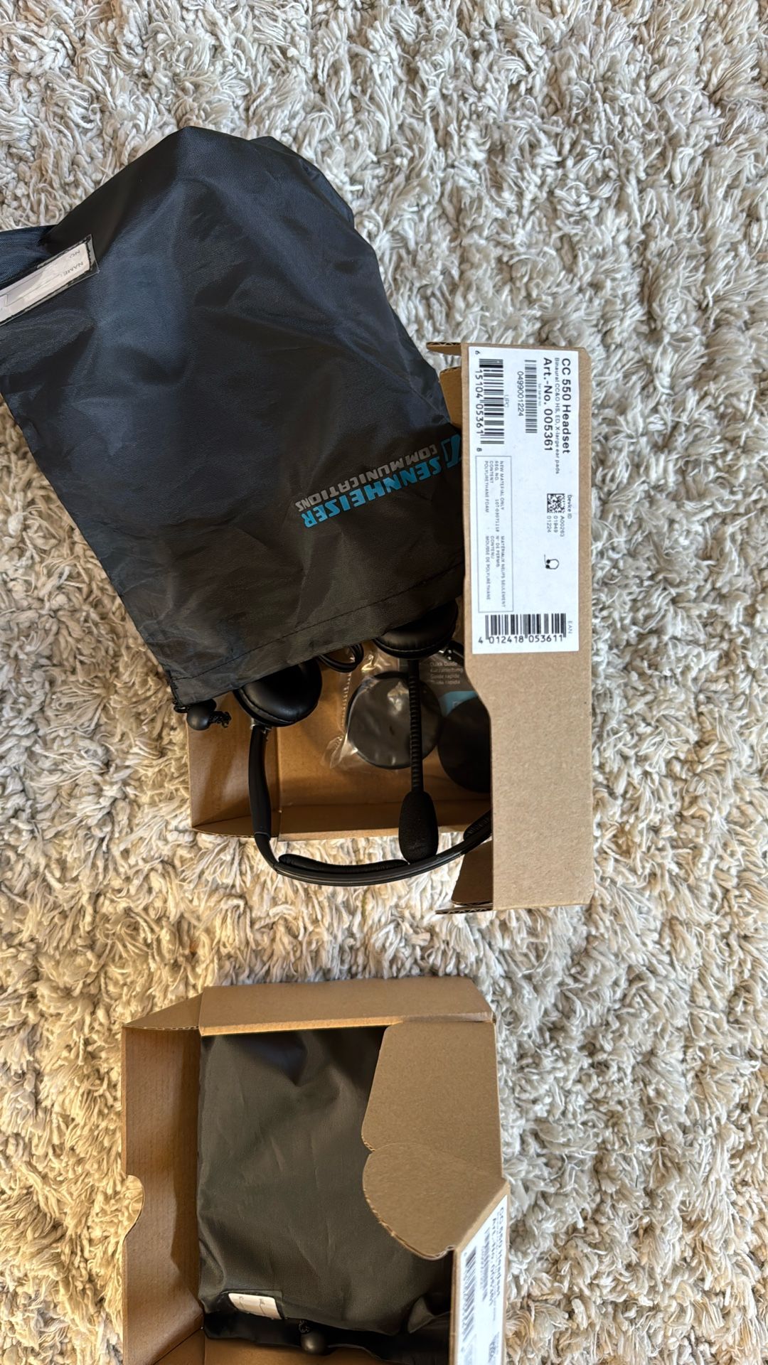Three Sennheiser Cc 550 Headsets Brand New In Original Packaging
