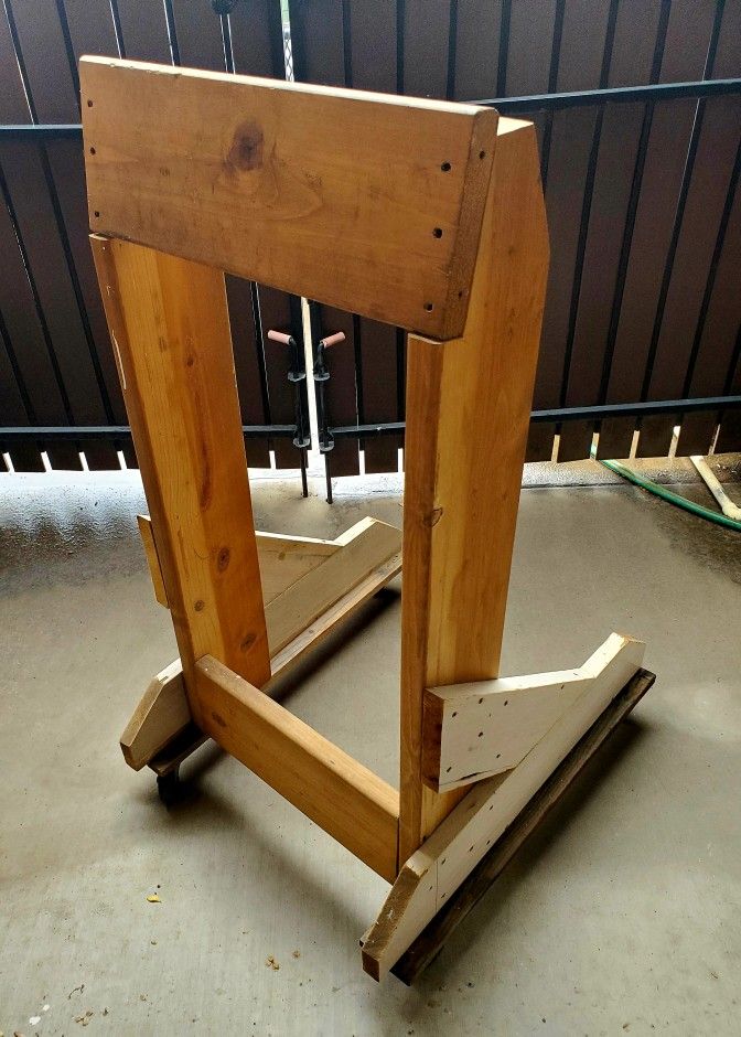 Custom Outboard Motor Rolling Testing Stand. 