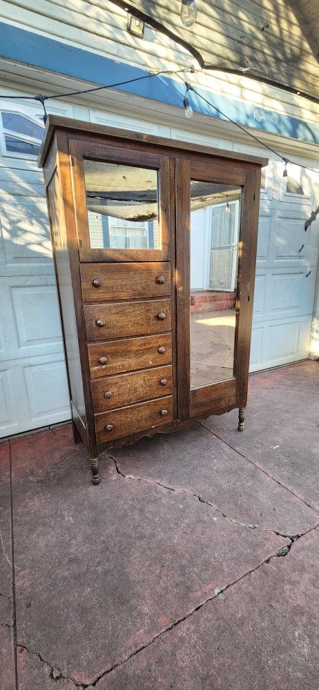 1930's Solid Wood Wardrobe $100