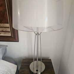 White/transparent nightstand lamps
