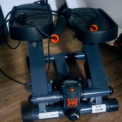 Stair steppers with resistance bands