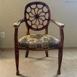 Antique Spider Web Back Armchair