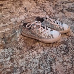Converse Sparkly Leather Shoes Size 12 